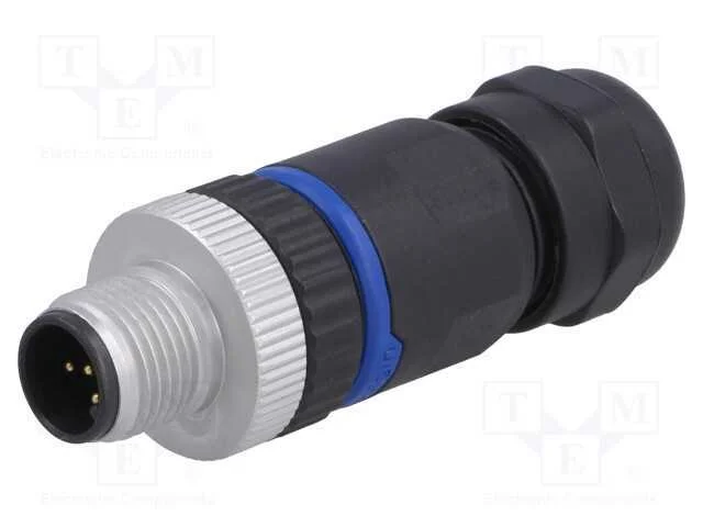 Ficha, M12, Pin: 5, Macho, C&oacute;digo A-Devicenet / Canopen, com Cabo