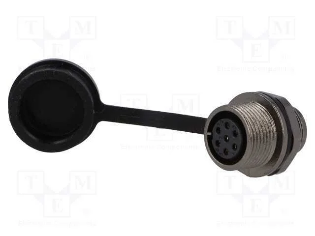 Tomada, ST12, f&ecirc;mea, PIN: 7, IP67, 5A, solda, 125.