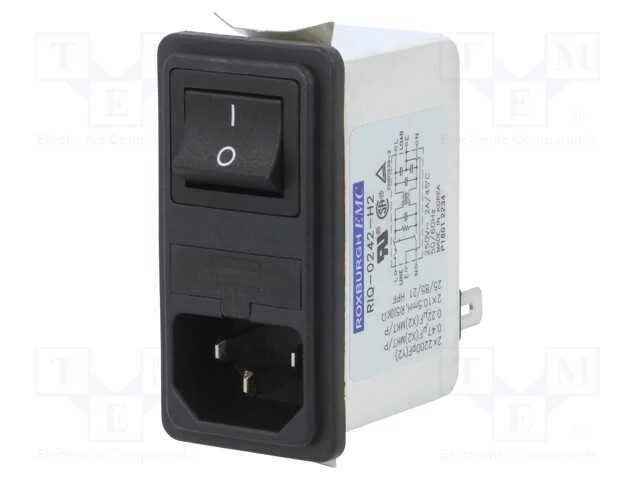 Conector: de alimenta&ccedil;&atilde;o, tomada, macho, 2A, 250V.