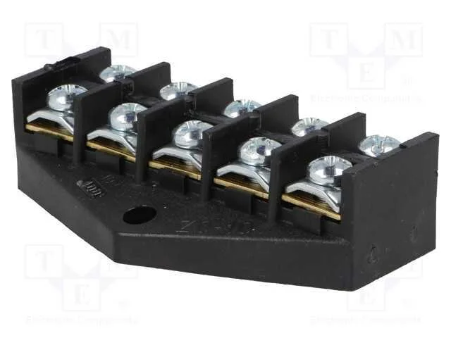 Bloco Terminal, Terminal Parafusado, 10mm2, 400v, Faixas: 5, Preta