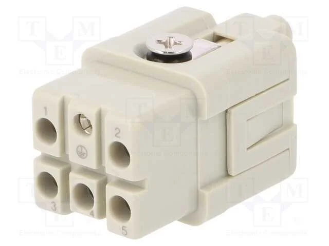 Conector: Hdc, F&ecirc;mea, Hq, Pin: 6, 5+Pe, Tamanho 1, Sem Contactos, 16a