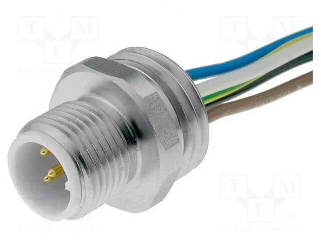 Tomada, M12, Pin: 5, Macho, C&oacute;digo A-Devicenet / Canopen, Fios