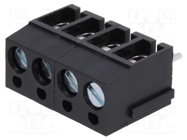 PCB bloco terminal, angulares 90, 5mm, faixas: 4,.