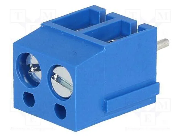 PCB bloco terminal, angulares 90, 5mm, faixas: 2,.
