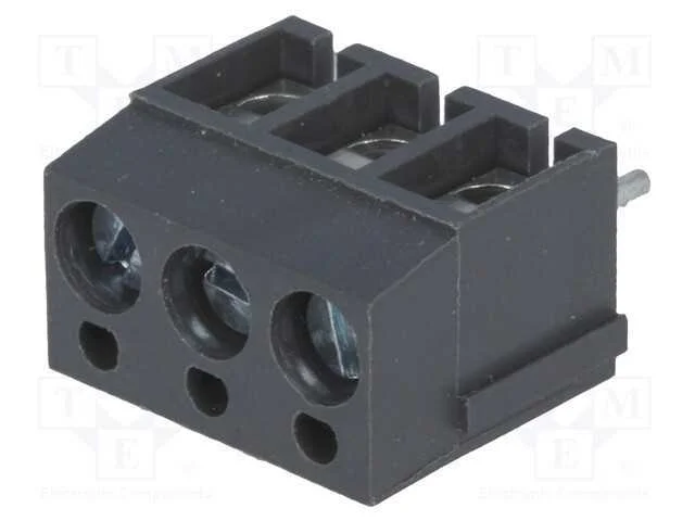PCB bloco terminal, angulares 90, 5mm, faixas: 3,.