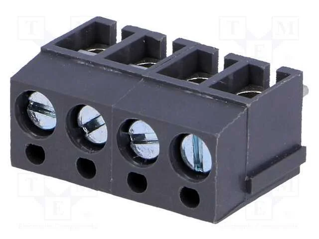 PCB bloco terminal, angulares 90, 5mm, faixas: 4,.