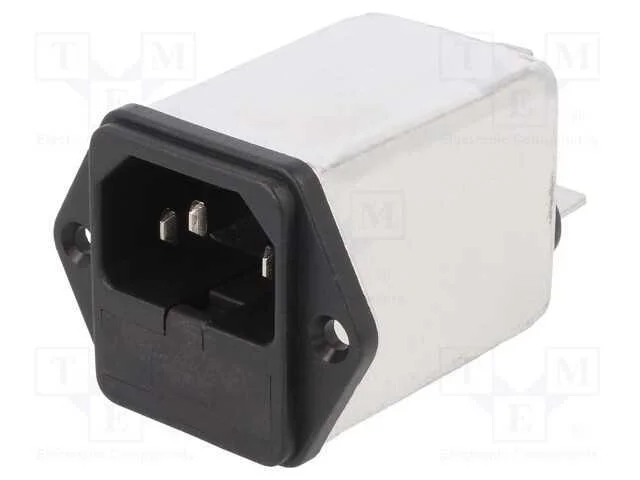 Conector: de alimenta&ccedil;&atilde;o, tomada, macho, 6A, 250V.
