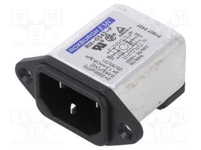 Conector: de alimenta&ccedil;&atilde;o, tomada, macho, 3A, 250V.