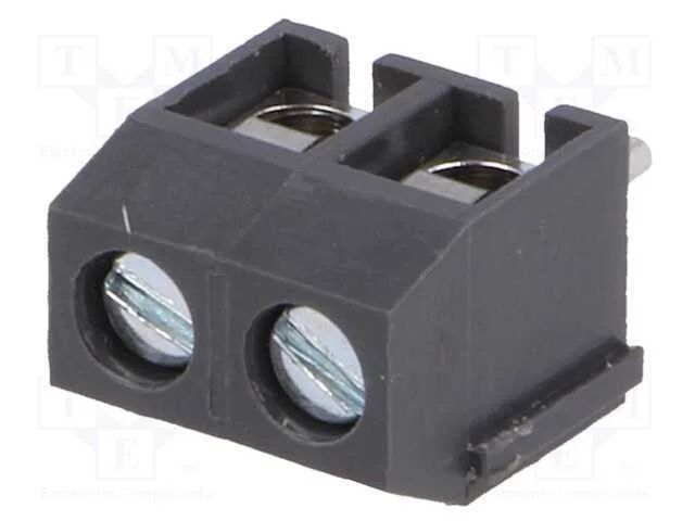 PCB bloco terminal, angulares 90, 5mm, faixas: 2,.