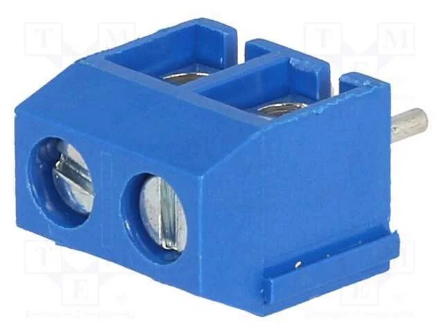 PCB bloco terminal, angulares 90, 5mm, faixas: 2,.