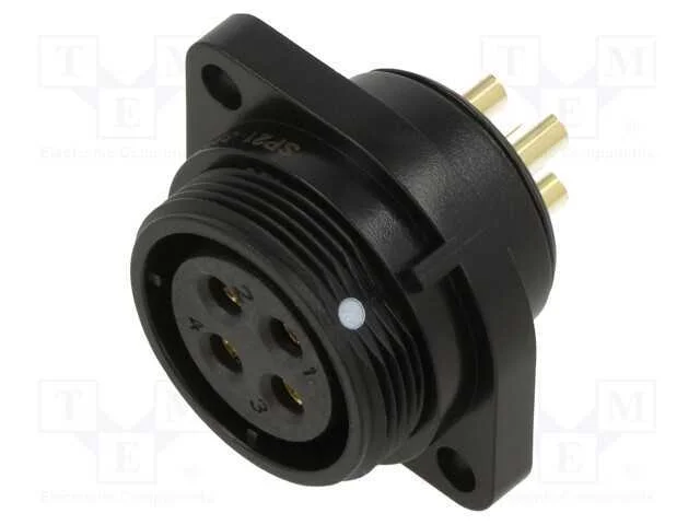 Tomada, SY21, f&ecirc;mea, PIN: 4, IP67, 30A, solda, 50.
