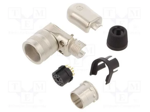 Conector: M16, ficha, f&ecirc;mea, solda, com cabo, PIN.