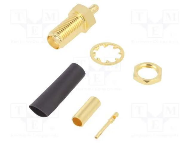Tomada, Sma, F&ecirc;mea, Simples, 50o, Solda,Cerrar, Ptfe, Max.3,2mm