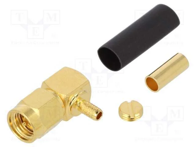 Ficha, Sma, Macho, Angulares 90, 50o, Solda,Cerrar, com Cabo, Ptfe