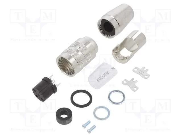 Conector: M16, ficha, f&ecirc;mea, solda, com cabo, PIN.