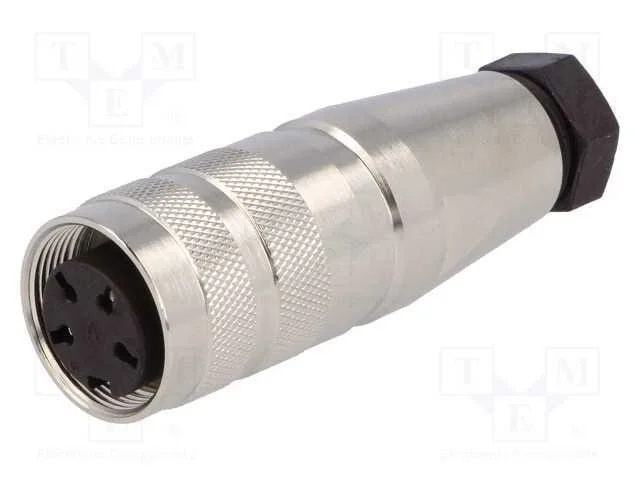 Conector: M16, ficha, f&ecirc;mea, solda, com cabo, PIN.