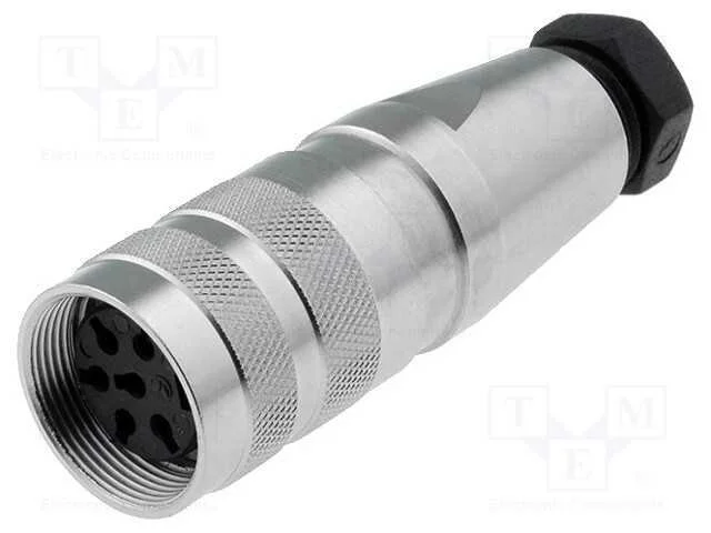 Conector: M16, ficha, f&ecirc;mea, solda, com cabo, PIN.