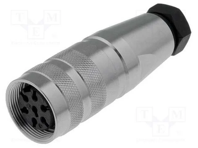 Conector: M16, ficha, f&ecirc;mea, solda, com cabo, PIN.