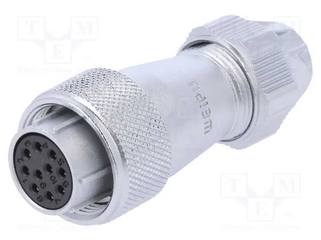 Ficha, Wf20, F&ecirc;mea, Pin: 10, Ip67, 5&divide;6,5mm, 5a, Solda, com Cabo, 400v