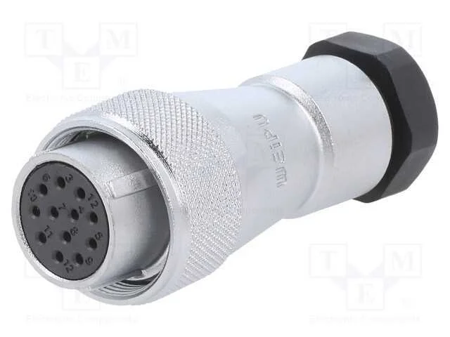 Ficha, WF20, f&ecirc;mea, PIN: 12, IP65, 5&divide;12mm, 5A, so.