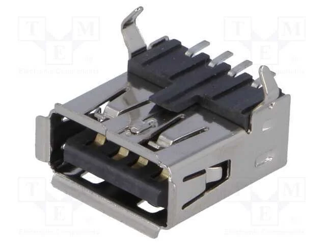 Tomada, USB A, para PCB, SMT, horizontais, 2.0, d.
