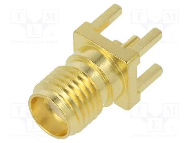 Tomada, SMA, f&ecirc;mea, simples, 50O, THT, para PCB, .