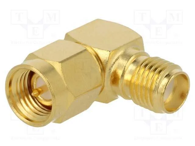Conector, Macho Sma,F&ecirc;mea Sma, Angulares 90, 50o, Ptfe, Dourado