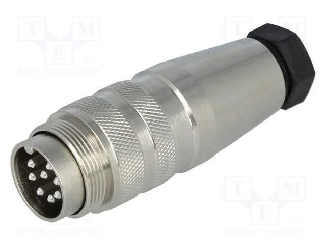 Conector: M16, Ficha, Macho, Solda, com Cabo, Pin: 8, 3a, 300v, 0,5mm2