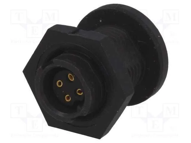 Conector: Redondos, En2, Tomada, F&ecirc;mea, Tht, para Painel, Pin: 4, 5a
