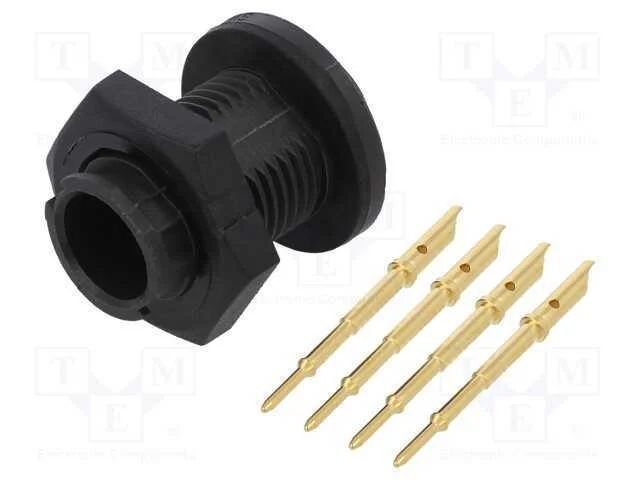 Conector: Redondos, En2, Tomada, Macho, Solda, para Painel, Pin: 4