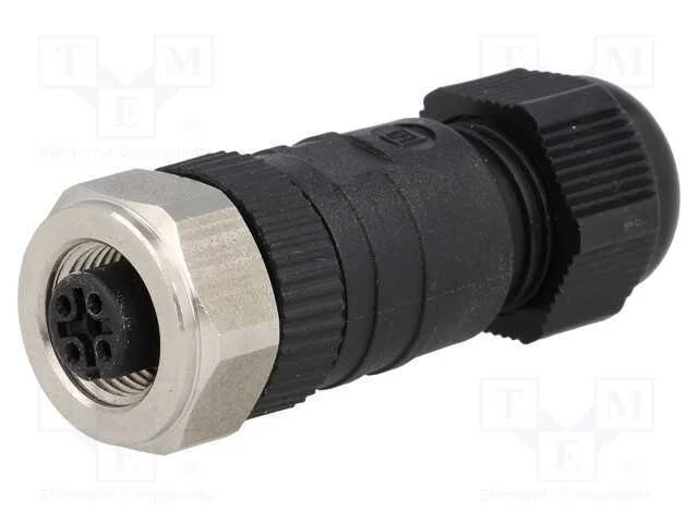 Ficha, M12, Pin: 5, F&ecirc;mea, C&oacute;digo A-Devicenet / Canopen, com Cabo