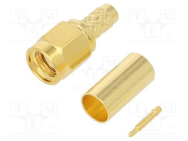 Ficha, Sma, Macho, Simples, 50o, Solda,Cerrar, com Cabo, Ptfe