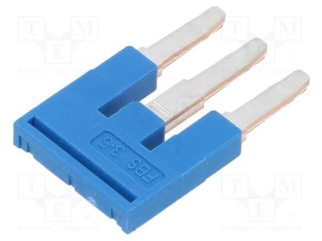 Ponte de pino, faixas: 3, azul, Larg: 5mm, UL94V-0