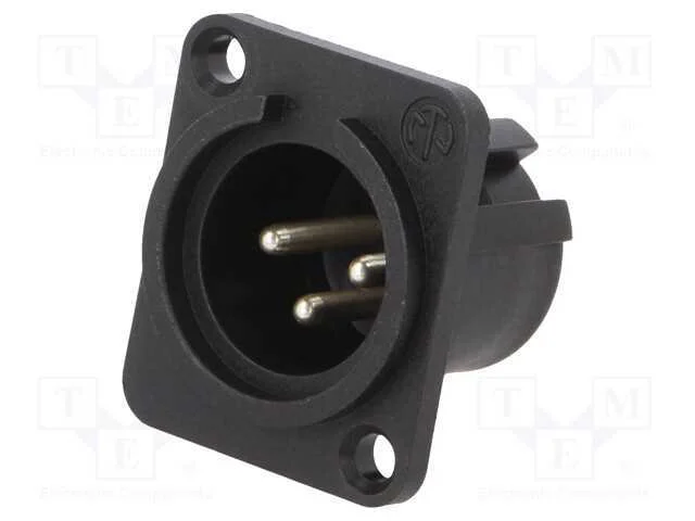 Chass. Con. Male 3pole Plastic