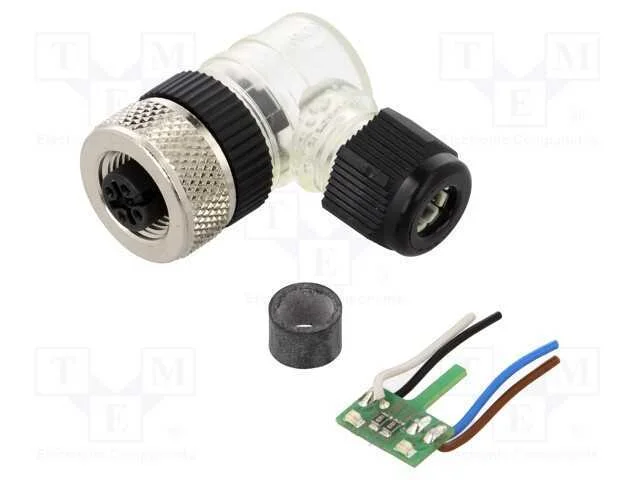Ficha, M12, Pin: 4, F&ecirc;mea, C&oacute;digo A-Devicenet / Canopen, com Cabo