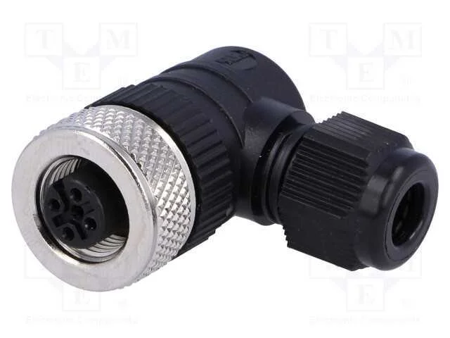 Ficha, M12, Pin: 4, F&ecirc;mea, C&oacute;digo A-Devicenet / Canopen, com Cabo