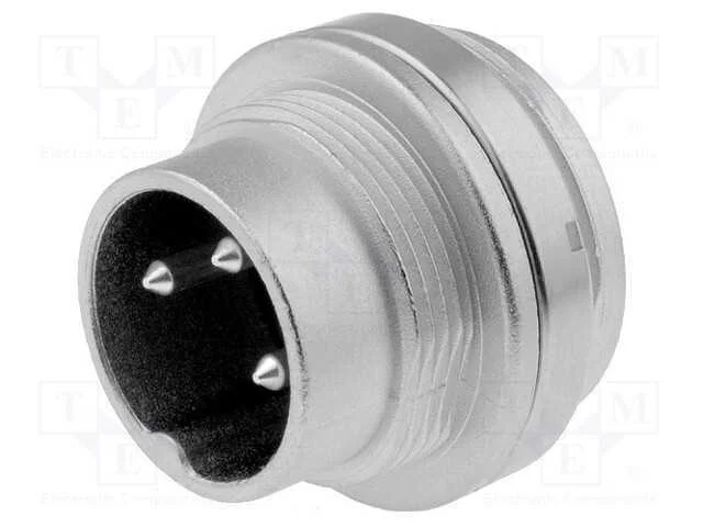 Conector: M16, Tomada, Macho, Solda, para Painel,Porca de Tr&aacute;s