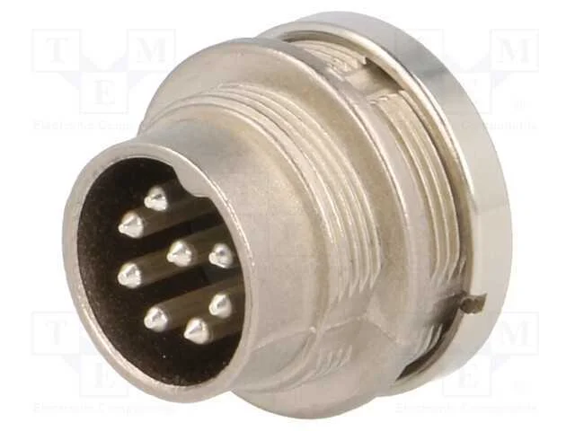 Conector: M16, Tomada, Macho, Solda, para Painel,Porca de Tr&aacute;s