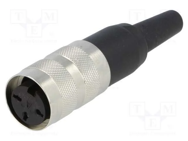 Conector: M16, Ficha, F&ecirc;mea, Solda, com Cabo, Pin: 3, 5a, 300v, Ip40