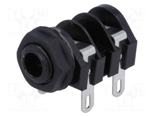 Tomada, Jack 6,3mm, f&ecirc;mea, mono,com interruptor d.