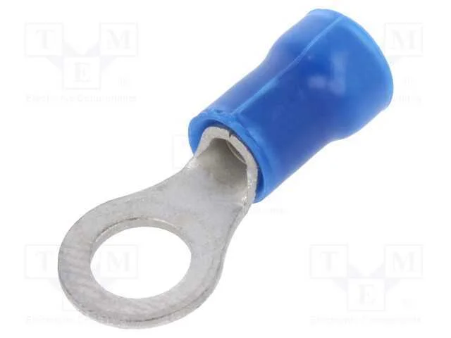Terminal: de Olhal, M5, : 5,2mm, 1,25&divide;2mm2, Cerrar, com Cabo, Azul