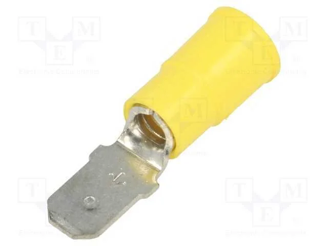 Conetor: plano, 6,4mm, 0,8mm, f&ecirc;mea, cerrar, com .