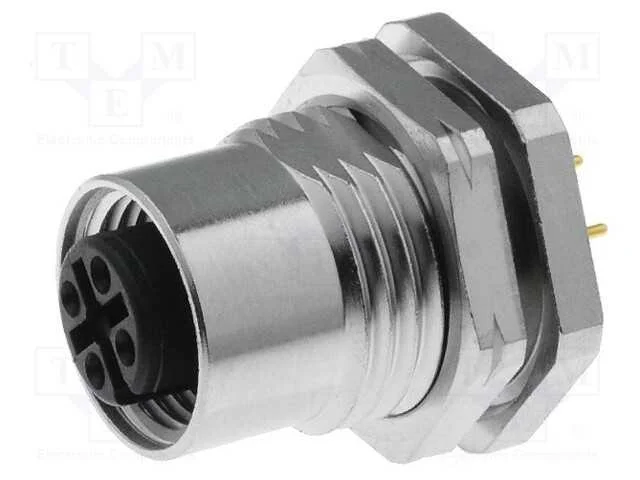 Tomada, M12, Pin: 4, F&ecirc;mea, C&oacute;digo A-Devicenet / Canopen, Tht