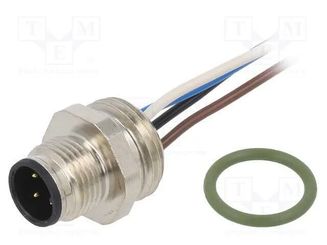 Tomada, M12, Pin: 4, Macho, C&oacute;digo A-Devicenet / Canopen, Fios