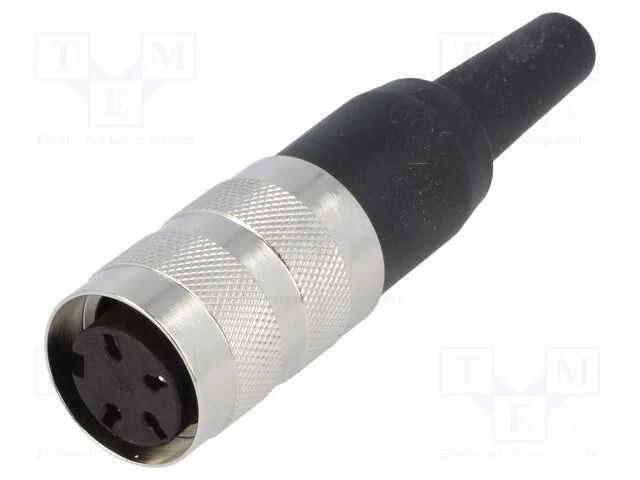 Conector: M16, ficha, f&ecirc;mea, solda, com cabo, PIN.