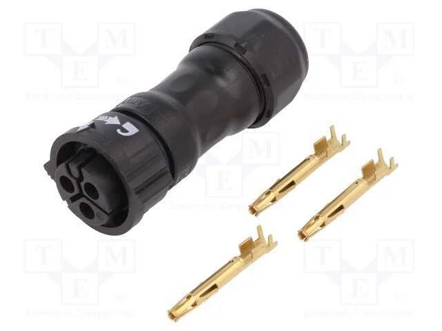 Conector: Redondos, F&ecirc;mea, Ficha, Cerrar, Pin: 3, 14awg&divide;12awg, X-Lok