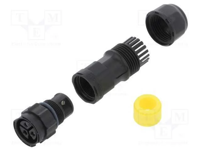 Conector: Redondos, F&ecirc;mea, Ficha, Terminal Parafusado, Pin: 3, Ip68