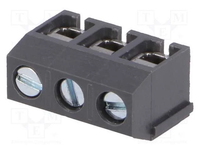 PCB bloco terminal, angulares 90, 5mm, faixas: 3,.