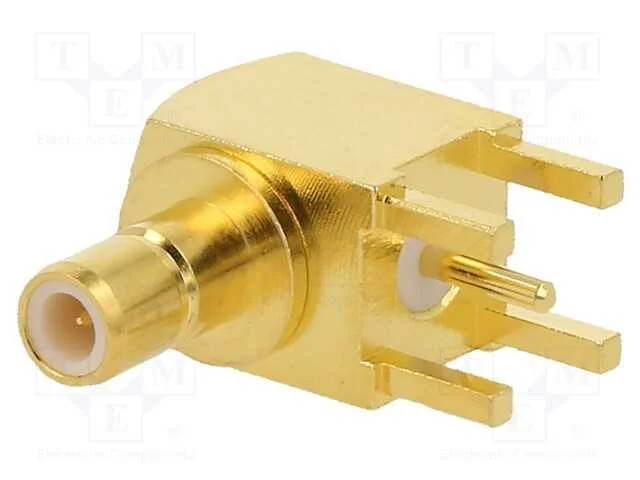 Tomada, Smb, Macho, Angulares 90, 50o, Tht, com Cabo, Ptfe, Dourado