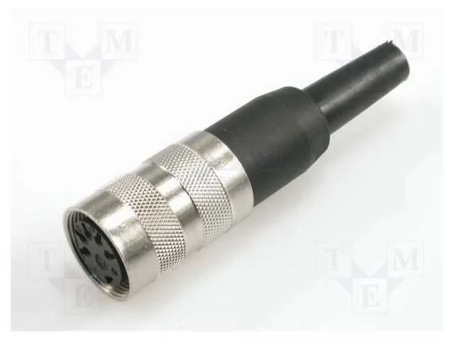 Conector: M16, Ficha, F&ecirc;mea, Solda, com Cabo, Pin: 5, 5a, 100v, Ip40